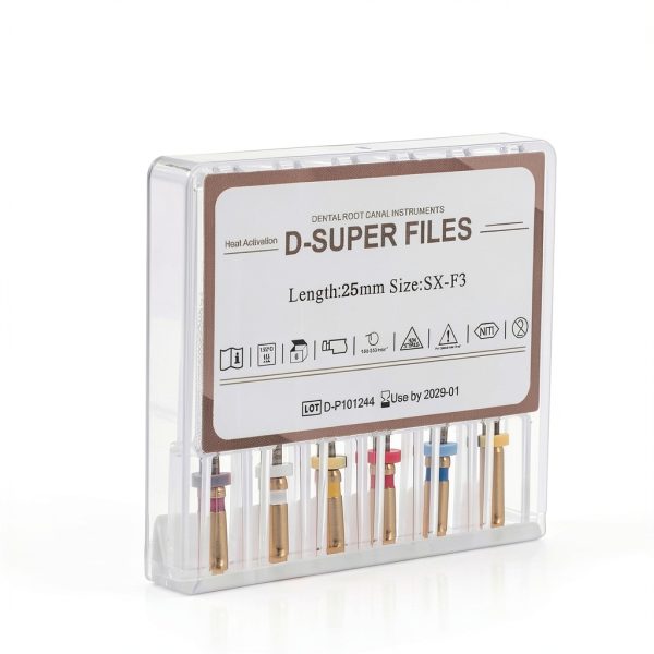 4E 4E'S USA 25mm SX-F3 Assorted Rotary Files, Engine Rotary Files for Root Canal Treatment, Pack of 6 (Shaping Files & Finishing Files)-6